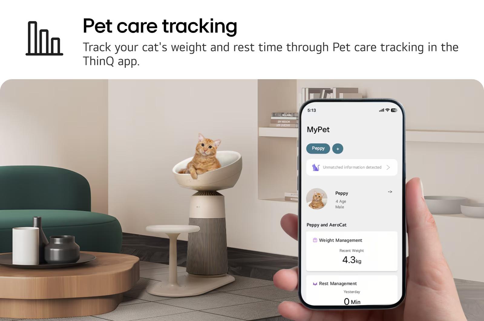ThinQ App Tracking Interface